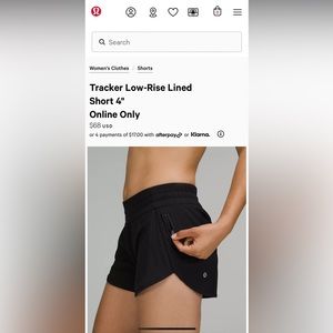 LULULEMON RUNNING SHORTS